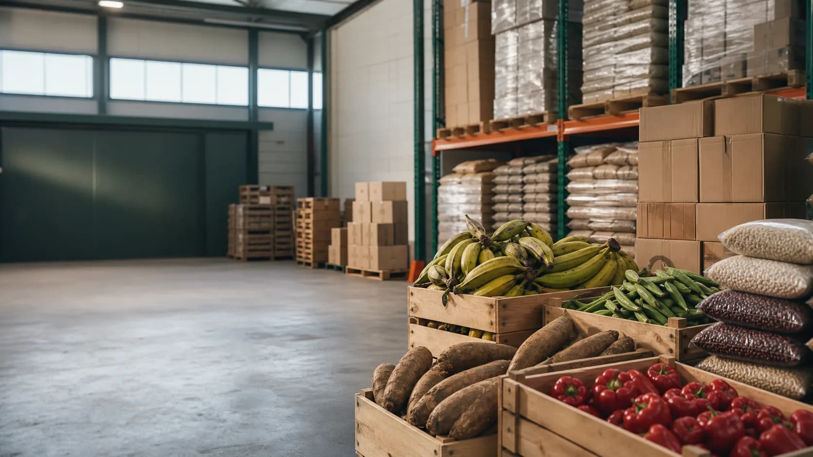Wholesale grocery stock held for rapid replenishment
