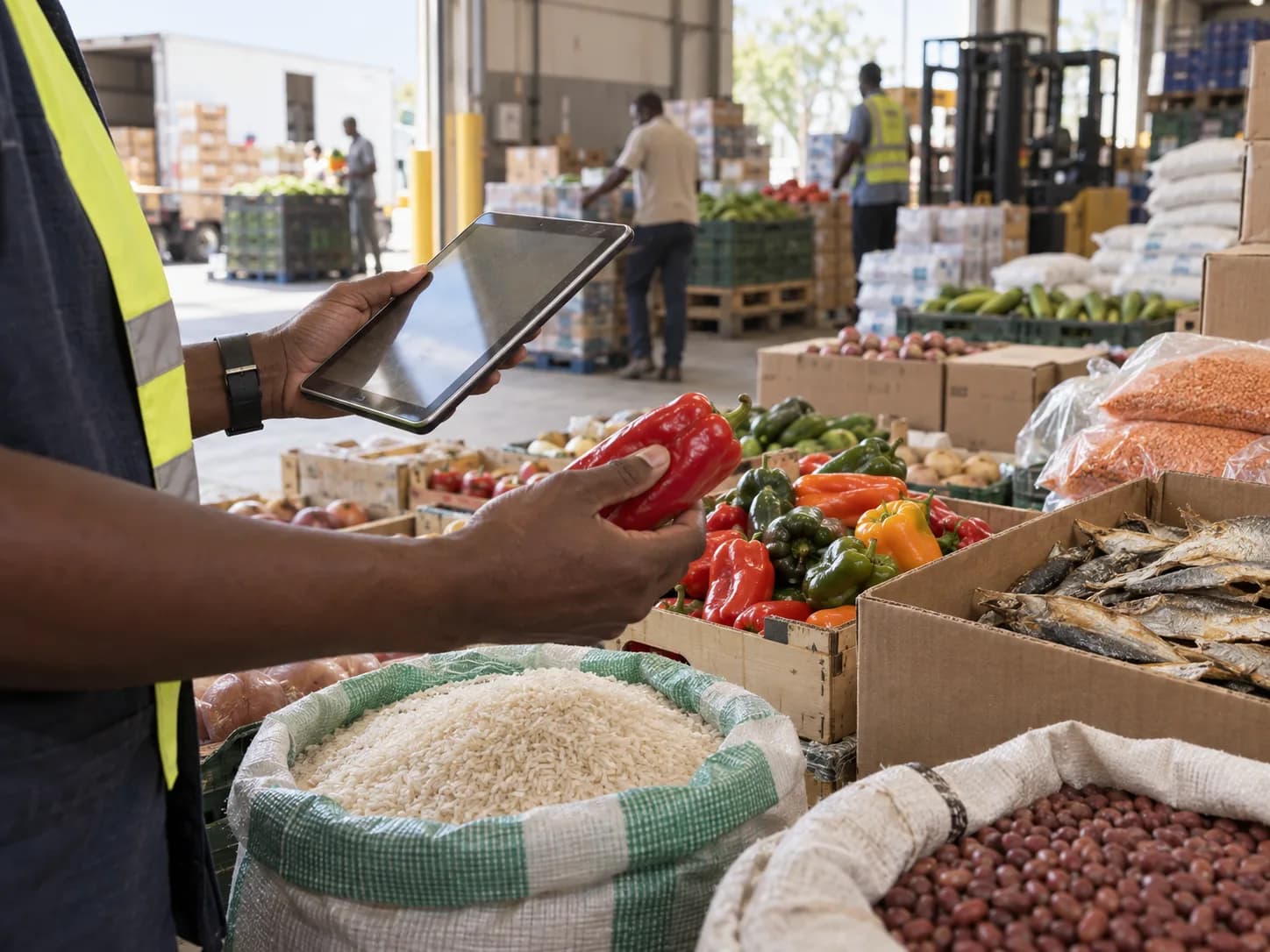 A procurement specialist matching a customer specification to grocery products